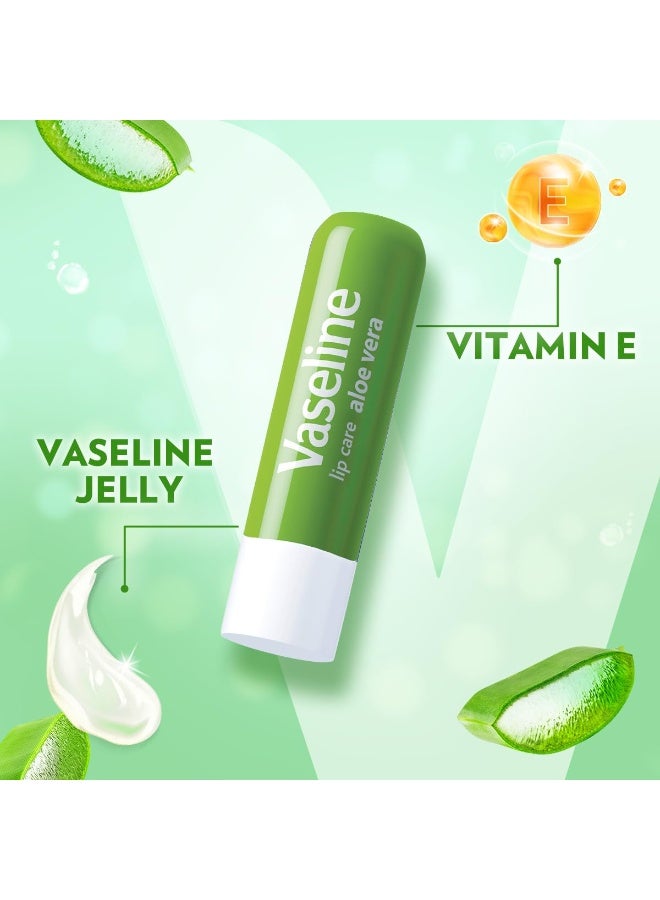 Vaseline Lip Care Aloe Vera Lip Balm Stick 4.8g (Pack of 2) - Image 2